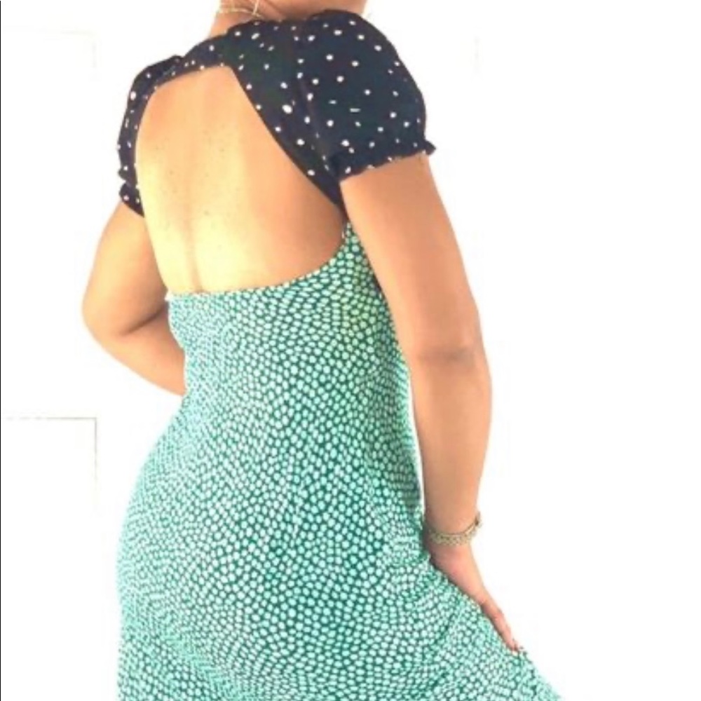 Polka Dot and Spring Flowers Summer Dress
